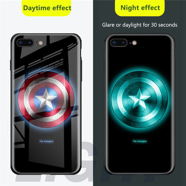 Luxury Luminous Tempered Glass Cases For iPhone XS MAX XR