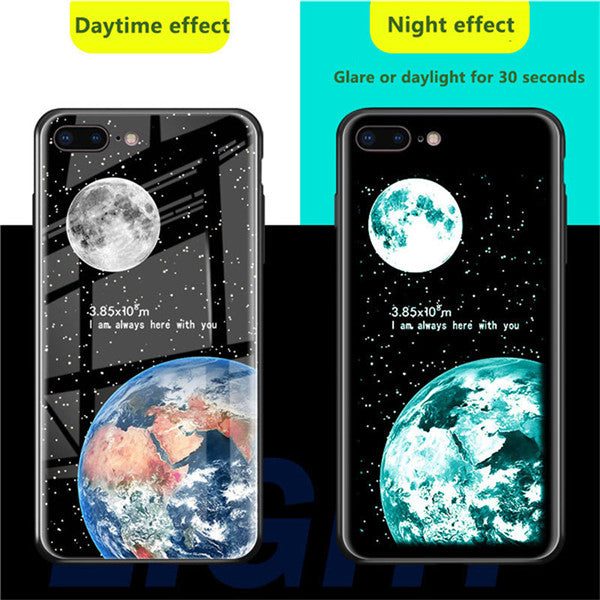 Luxury Luminous Tempered Glass Cases For iPhone XS MAX XR