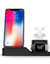 Dock Charger 4 in 1 for Iphone X XR XS MAX Silicone Docking Station for Apple Watch