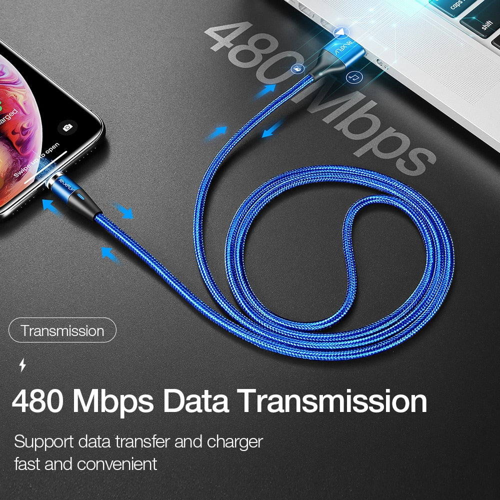 Magnetic Charger Data Micro USB Type-C Cable Magnet Lighting