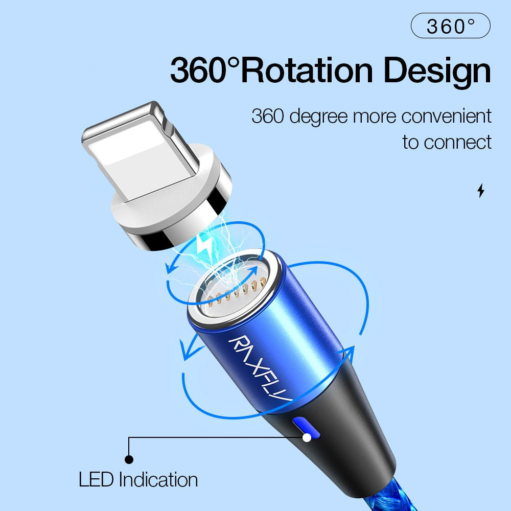 Magnetic Charger Data Micro USB Type-C Cable Magnet Lighting