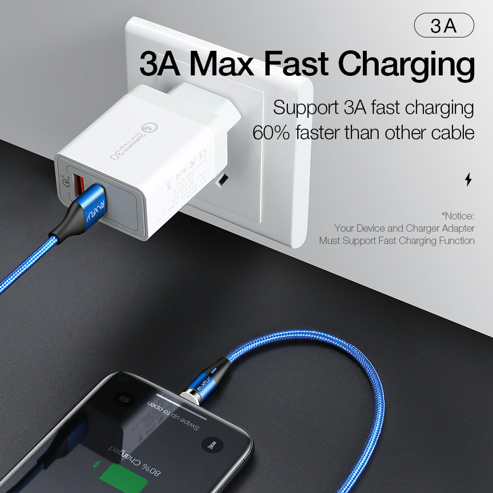 Magnetic Charger Data Micro USB Type-C Cable Magnet Lighting