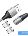 Magnetic Charger Data Micro USB Type-C Cable Magnet Lighting