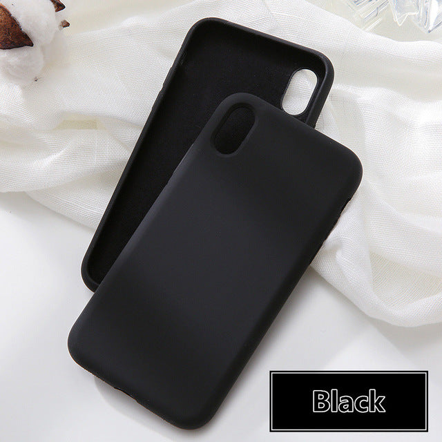 Cute Color Silicone  Phone Case For iPhone 6 6s 7 8 Plus