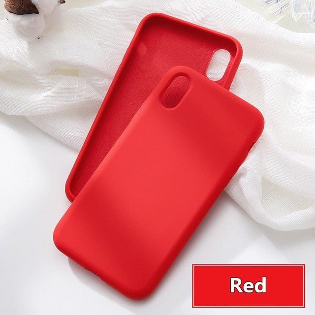 Cute Color Silicone  Phone Case For iPhone 6 6s 7 8 Plus