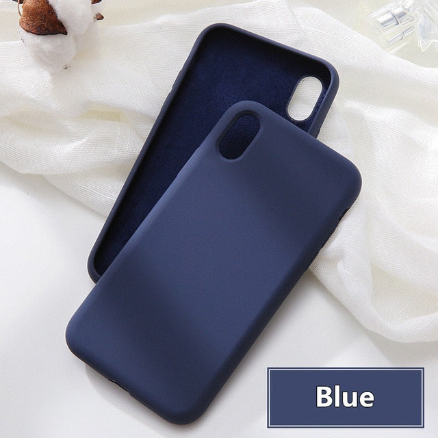 Cute Color Silicone  Phone Case For iPhone 6 6s 7 8 Plus