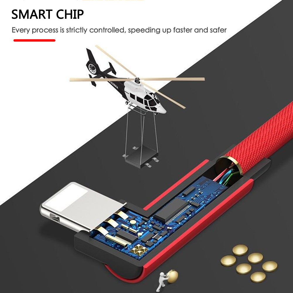 2M Micro USB Cable Fast Charger Braided Data Cable