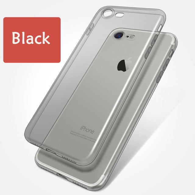 Luxury Clear Silicone Soft Case Transparent For iphone 7 8 6 6s Plus 7Plus 8Plus