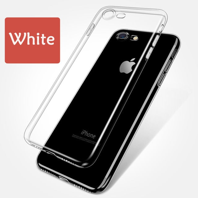 Luxury Clear Silicone Soft Case Transparent For iphone 7 8 6 6s Plus 7Plus 8Plus