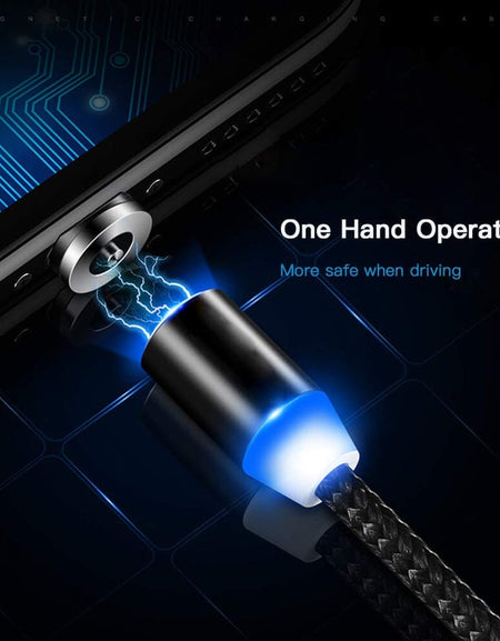 3 in 1 Magnetic Micro USB Cable For iPhone Samsung Type-C