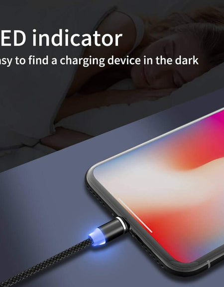 3 in 1 Magnetic Micro USB Cable For iPhone Samsung Type-C