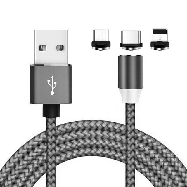 3 in 1 Magnetic Micro USB Cable For iPhone Samsung Type-C