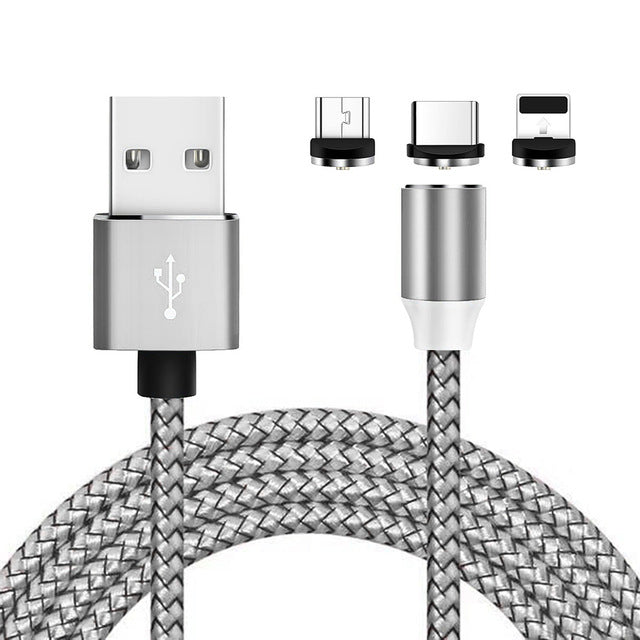 3 in 1 Magnetic Micro USB Cable For iPhone Samsung Type-C