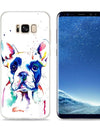 Colorful Bulldog Style Clear Soft Phone Cases For Samsung Galaxy S9 S8 S7