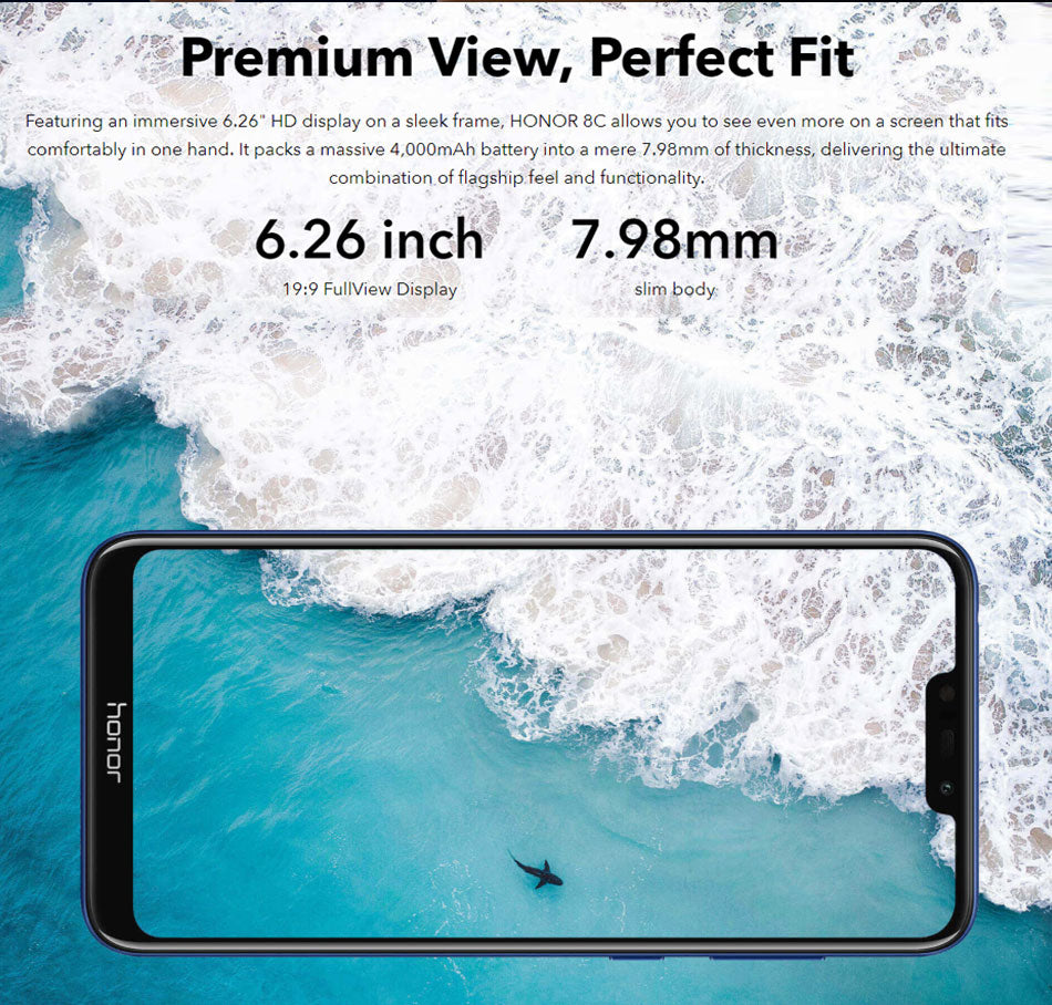 Huawei Honor 8C Mobile Phone 4GB RAM 32GB & 64GB ROM