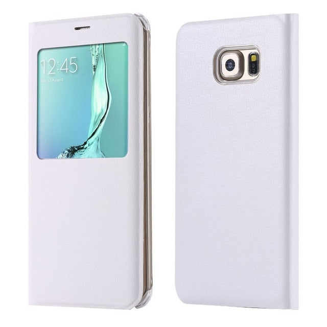 Leather Flip Case For Samsung Galaxy S6 S7 Edge S8 S9 Plus Note 8