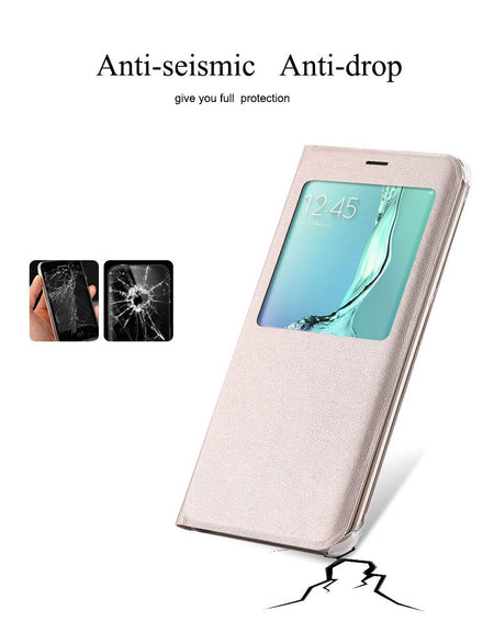 Leather Flip Case For Samsung Galaxy S6 S7 Edge S8 S9 Plus Note 8