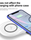 Double Qi Wireless Charger Pad 10W Dual Fast Charging Dock Station