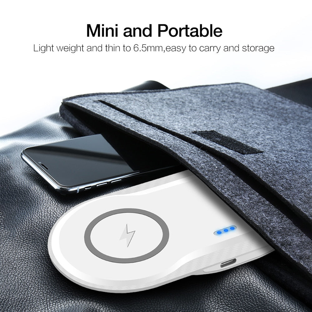 Double Qi Wireless Charger Pad 10W Dual Fast Charging Dock Station