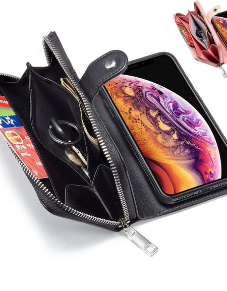 Zipper Split Holster Multi-function Mobile Phone Case For IPhone XR