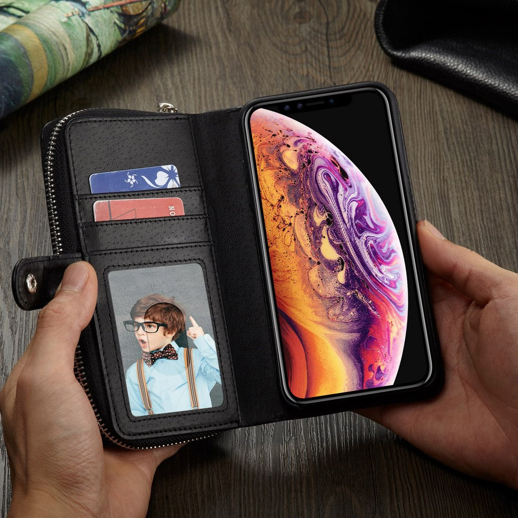 Zipper Split Holster Multi-function Mobile Phone Case For IPhone XR