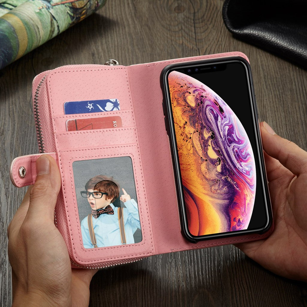 Zipper Split Holster Multi-function Mobile Phone Case For IPhone XR