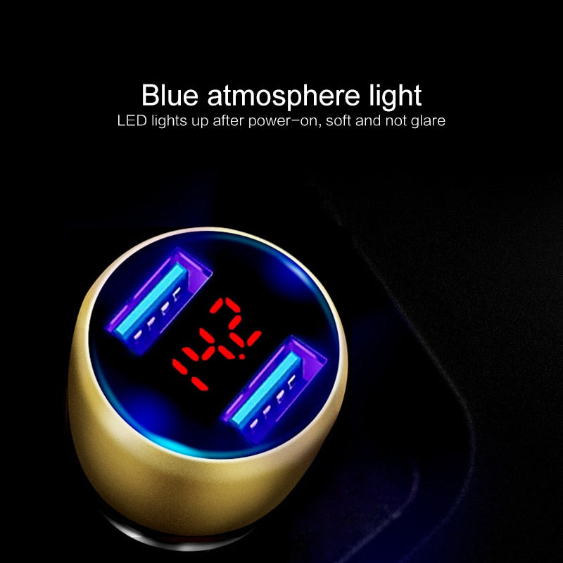 Car Charger Dual USB Port 3.1A for Xiaomi iPhone Samsung