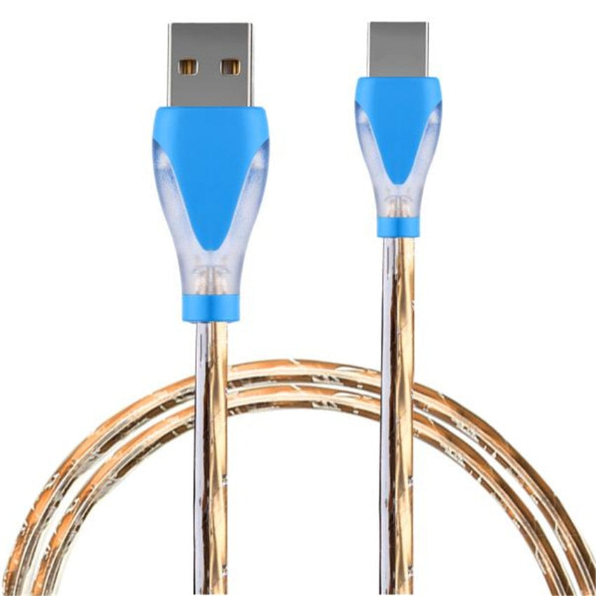 LED Light Micro USB Charger Cable High quality Charging Data