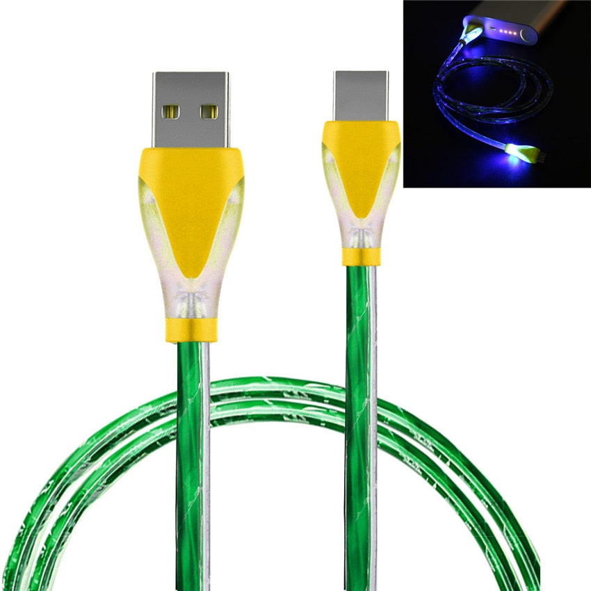 LED Light Micro USB Charger Cable High quality Charging Data