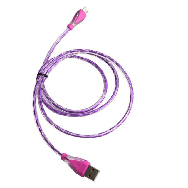 LED Light Micro USB Charger Cable High quality Charging Data